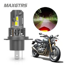 1pc Motorcycle H4 LED Headlight High Low Beam Parking Bulb Spotlight 6000K White