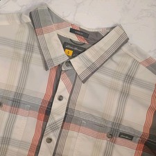 Eddie Bauer Classic Fit Short Sleeve Button Up Plaid Shirt Men's 2XL Multicolor