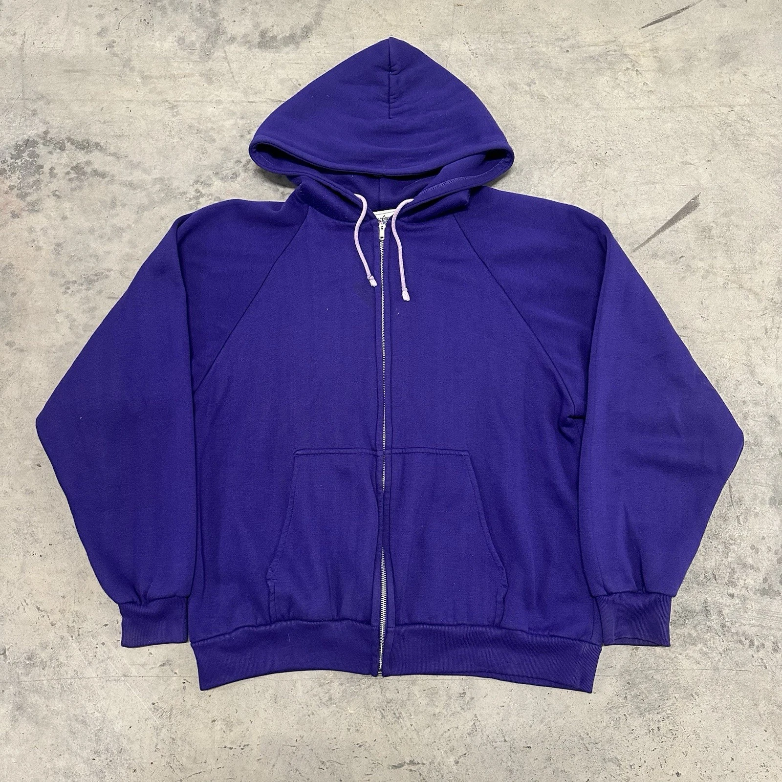 Vintage Insulated Thermal Zip Up MacGregor Hoodie Men’s Large Purple