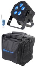 American DJ ADJ 5PX HEX LED DMX Metal Par Can Wash Stage Up-Light Remote Bag