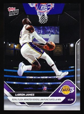 LeBron King James Lakers Royal Flush from Luka Doncic Assist 2025 Topps Now #107