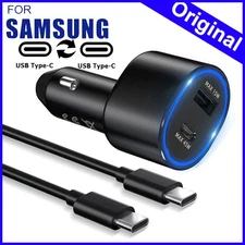 For Original Super Fast Car Charger 45W Adapter Samsung S24 S23 S22 S21 Ultra+
