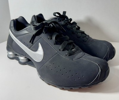 NIKE SHOX CLASSIC II PREMIUM LEATHER NUBUCK BLACK SHOES MEN'S SIZE 10.5