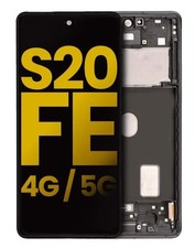Samsung Galaxy S20 FE Original OLED Screen With Frame Navy Fingerprint