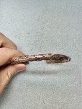 Men  s COPPER Twisted  Rope Cuff Bracelet