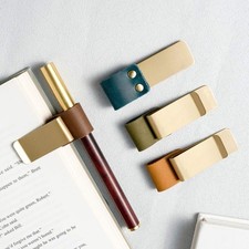 Brass Pen Holder for Notebooks  Planners Leather Pen Loop Clip Accessory