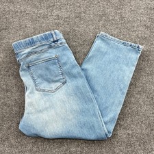 J.Jill Straight Leg Crop Jeans Womens 14R Light Wash High Rise Denim Casual