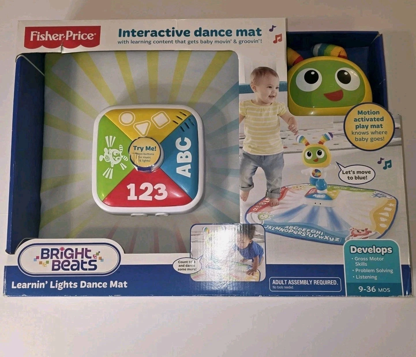 Fisher Price Bright Beats Learnin Lights Dance Mat BeatBo DPN44 Interactive NIB