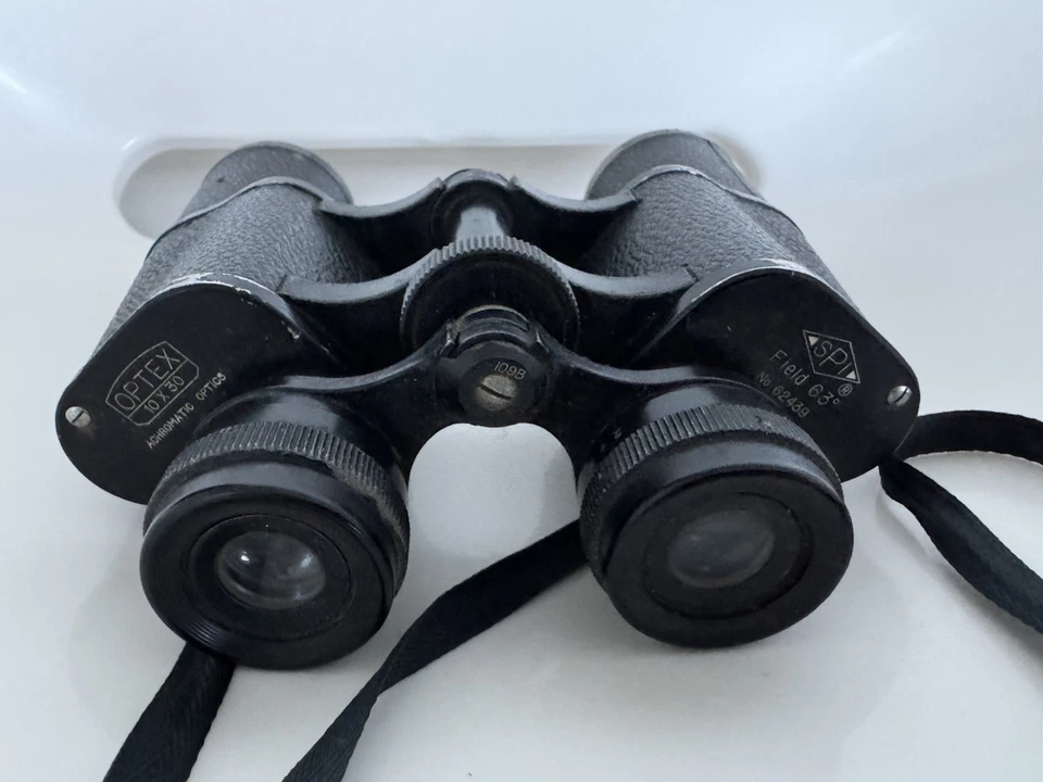 Working Vintage Optex 10x30 SPI Japan Binoculars Field 6.3° Achromatic Optics - Image 2 of 4