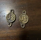 2 US ARMY CIVIL WAR CALVARY HORSE BRASS EMBLEMS BOSSES BRIDLE HARNESS TAGS