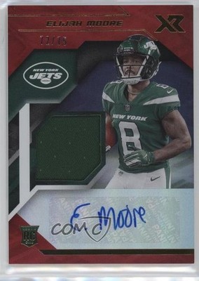 2021 Panini XR Rookie Swatch Red 72/75 Elijah Moore #RSA-EMO Auto RC 01l2