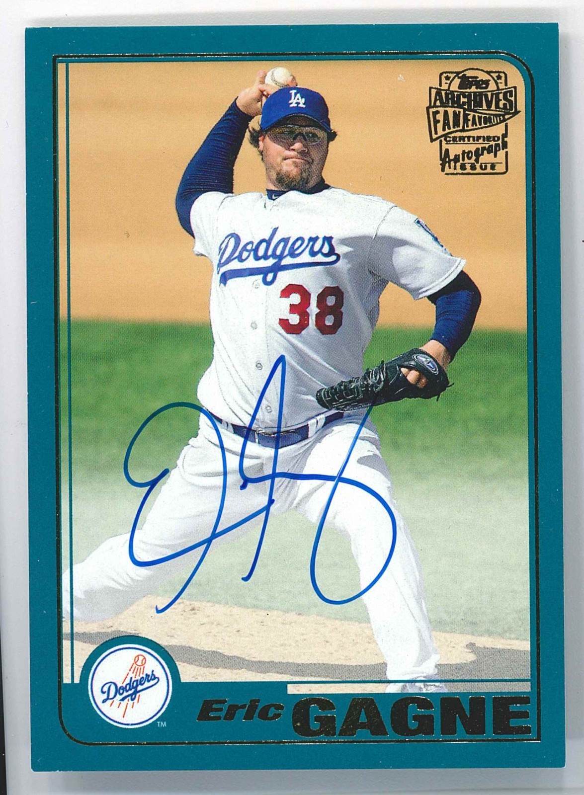 2019 Topps Archives Eric Gagne On Card Auto Fan Favorites Los Angeles Dodgers