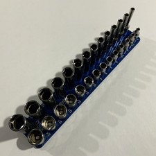 Snap On 28 pc 1/4 Inch Drive Metric Deep and Shallow Socket Set from 4-15mm