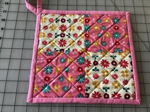 Two Hand-Crafted Summery  Potholders