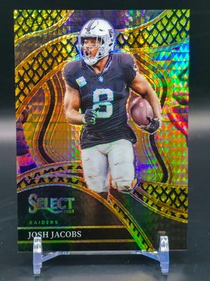 2023 Panini Select International Josh Jacobs Gold Dragon Scale Prizm /10 #250