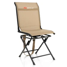 Goplus Folding 360° Silent Swivel Hunting Chair Blind Chair All-weather Outdoor