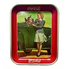 1942 Coca-Cola Girls Roadster Serving Tray Vintage Coke Advertising Tin