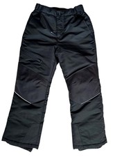 Swiss Tech Kids Black Snow Pants M 7-8 Adjustable Waist Reflective Trim