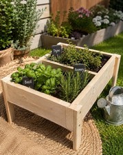 🪴Small Recycled Wooden Herb Planter 🪴