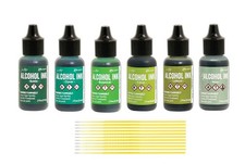 Ranger Alcohol Inks Set Bundles - 6 Bottles of Tim Holtz Alcohol Inks with