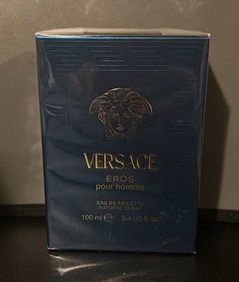 Versace Eros Pour Homme Eau de Toilette Spray, Regular Size 3.4 fl oz