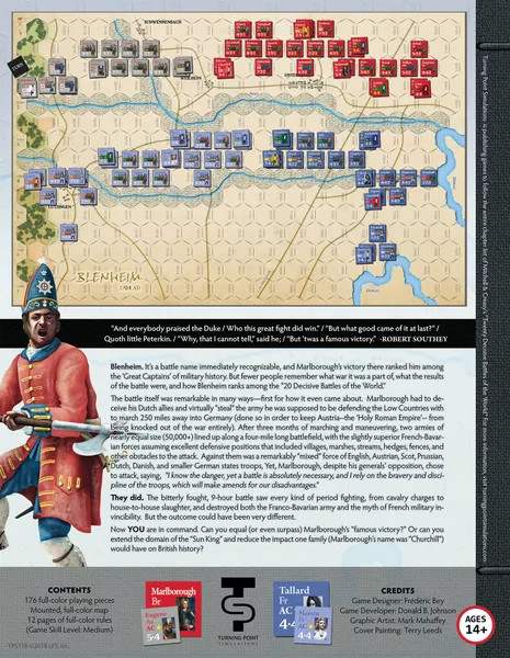 Рекламная настольная игра TPS Blenheim 1704 Упакована в пластиковую коробку-футляр TPS11B 7790₽