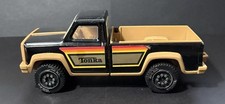 Vintage 1979 Tonka 7 Black Tan Camper Toy Truck No Camper Topper USA