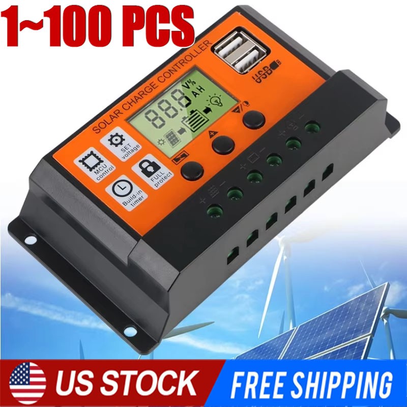 100A MPPT Solar Panel Regulator Charge Controller Auto Focus
