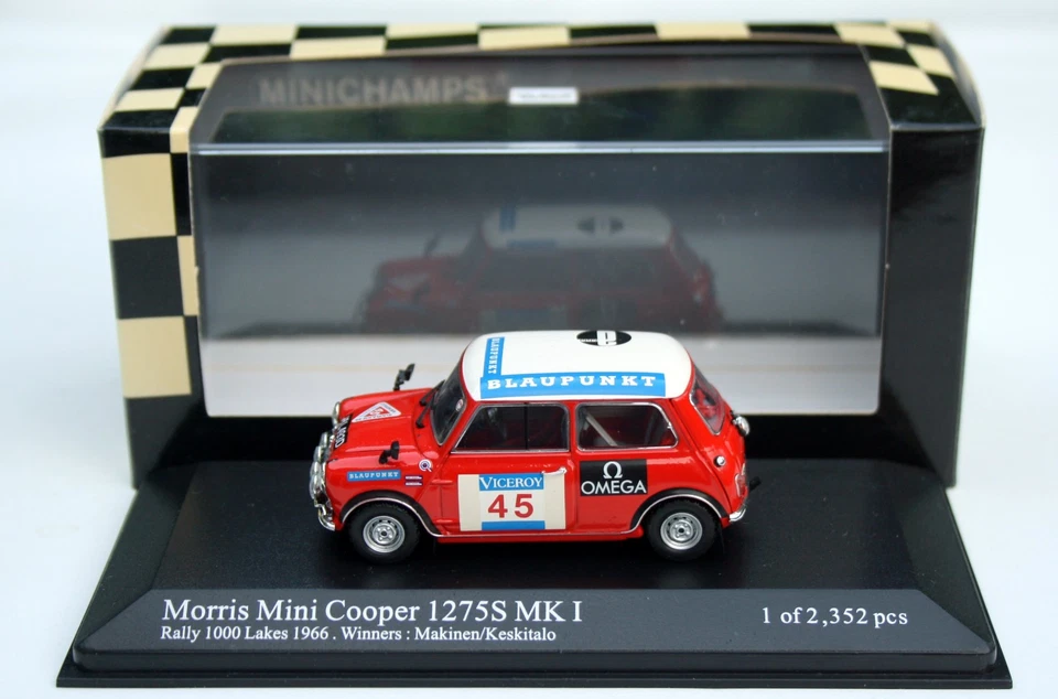 Morris MIni Cooper S MK1 #45 "Rally 1000 Laghi 1966" Tmäkinen, Minichamps 1:43 - Immagine 4 di 4