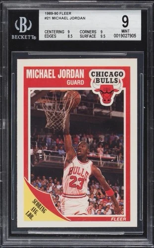 1989-90 Fleer Michael Jordan #21 BGS 9 Mint Chicago Bulls HOF Vintage