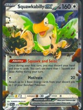 Squawkabilly ex 075/091 Double Rare Paldean Fates Pokemon Holo Near Mint