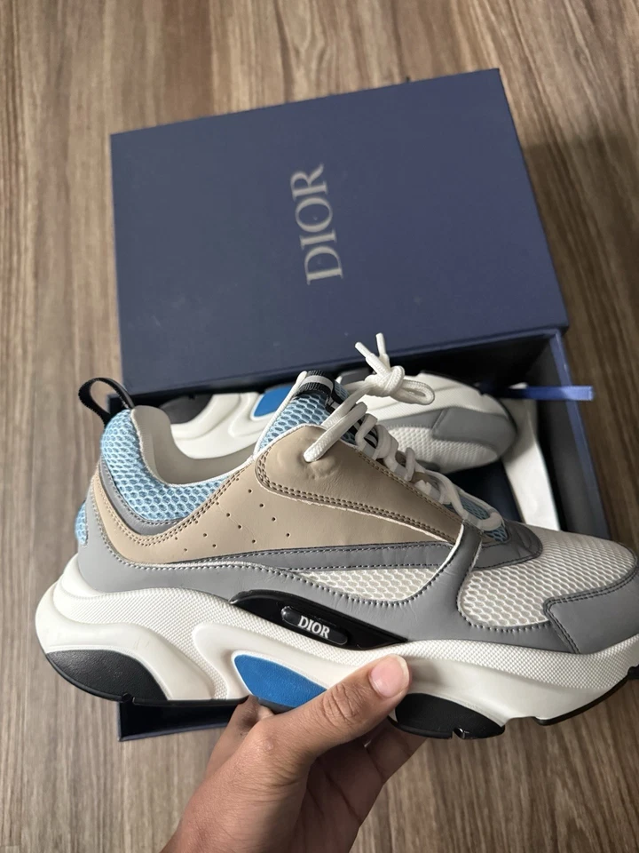 Zapatillas Dior B22 Blanco Azul Talla 43eu/10us Ligeramente Usadas Foto 2 de 4