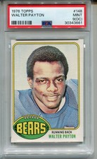 1976 Topps Walter Payton Rookie Card PSA 9 MINT OC Graded Football #148. rookie card picture