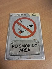 Blechpostkarte 10x14 OVP NO SMOKING !! RAUCHEN VERBOTEN !! Warnschild Warning !