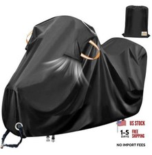 Motorcycle Cover Waterproof Outdoor,Scratch 86.6Lx37Wx50H Inch with cotton 