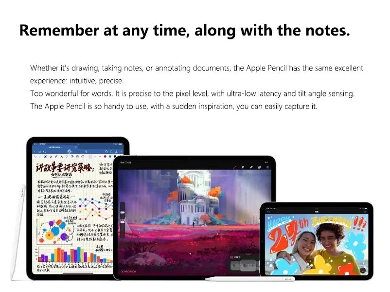 Apple Pencil Pro USB-C Stylus for iPad 10/9/8 Air 3-6 Pro M2/M4 Mini 5-7 - Image 4 of 4