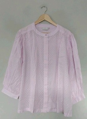  QVC Kaffe Roca 3/4 Arm Bluse Größe EU 42 UK 14-16 in Flieder Neu mit Etikett UVP 59 .