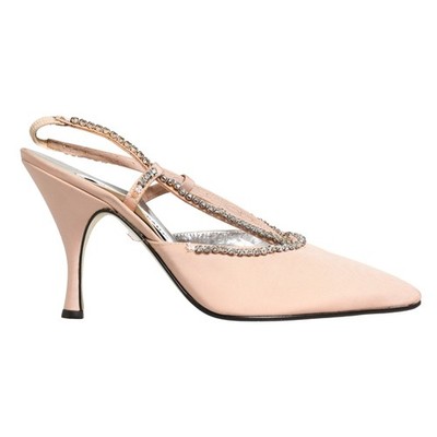 DOLCE & GABBANA Schuhe Beige Crystal Heels Slingpumps Sandalen EU39/US8,5 113...