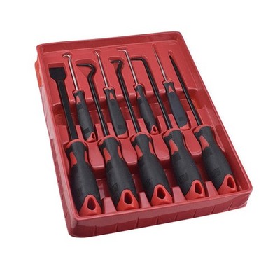 9PCS Scraper Hook Pick Set Removal Tool O Rings Seals Rubber Handle Repair ！