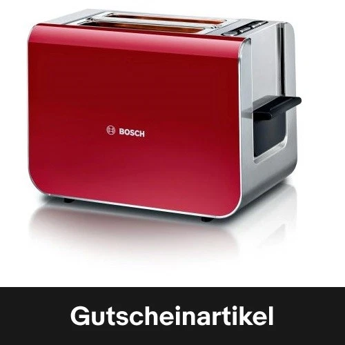 Bosch TAT8614N Styline Toaster 860 Watt 2-Scheiben-Toaster Toastautomat Rot