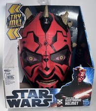 New Hasbro Star Wars Phantom Menace Darth Maul Electronic Helmet 2012 Rare