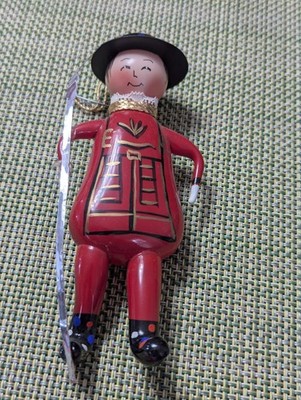 De Carlini Beefeater Palace Guard English Ornament Blown Mercury Glass Italy #
