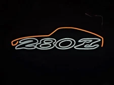 DATSUN 280Z Silhoutte Flex LED Neon Sign 28"x7" Light Man Cave Car Garage Decor