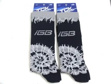 2 Pairs TCK Twin City Knitting Comfort IGB Athletic Socks USA Made Black/Grey L