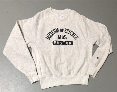 Vintage Champion Adult S Reverse Weave Crewneck Museum of Science Boston Gray