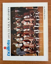 1971-1972 NBA NEW YORK KNICKS @ BALTIMORE BULLETS BASKETBALL PLAYOFF PROGRAM