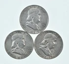 Higher Grade - 1952 1950-D 1957 Franklin Half Dollar 90% SIlver Lot *168