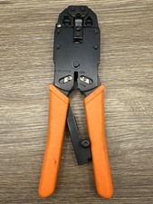 Modular Plug Crimper RJ45 RJ11 8P 6P 4P Crimp Tool with Cable Stripper Used