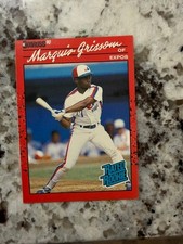 1990 DONRUSS MLB BASEBALL RATED ROOKIE CARD MONTREAL EXPOS MARQUIS GRISSOM #36. rookie card picture