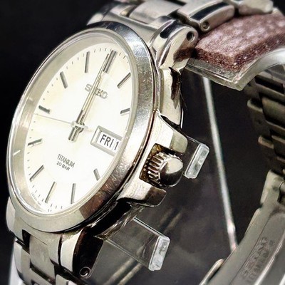 【ジャンク品】SEIKO TITANIUM 7N43-7B80 Exc+5] Seiko 7N43-7B80 Titanium Black Dial Quartz Men's